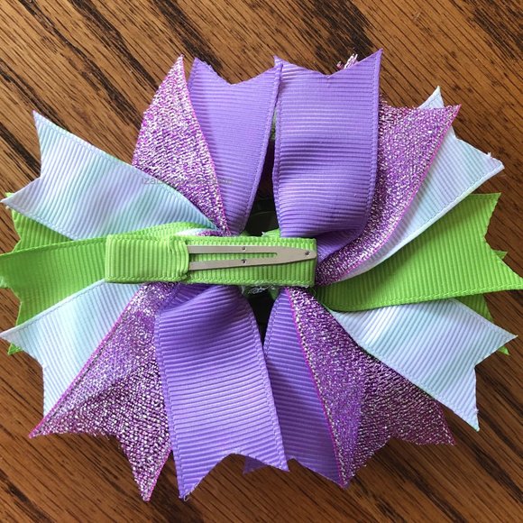 "Tinkerbell" Bottle Cap Image Deluxe Bow  -kids-(2) 5B2085 Handmade NWT Boutique - Picture 2 of 3